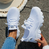 Mesh Lace Up Platform Athletic