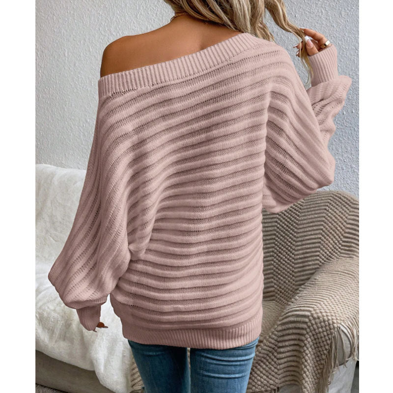 Off Shoulder Batwing Pullover
