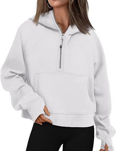 Zipper Hoodies Sweatshirts With Pocket Loose Sport Tops Long Sleeve Pullover Sweaters Winter Fall Outfits Women Clothing