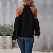 Off-The-Shoulder Long Sleeve Shirt