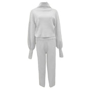 Loose Turtle Neck Two-piece Sweater Set