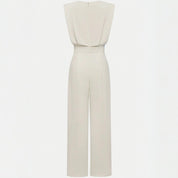 Round Neck Short Sleeve Wide-Leg Jumpsuit