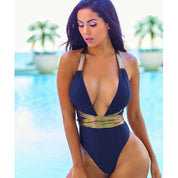 Women One-Piece Solid Color Sexy Swimsuit Swimsuit Spot