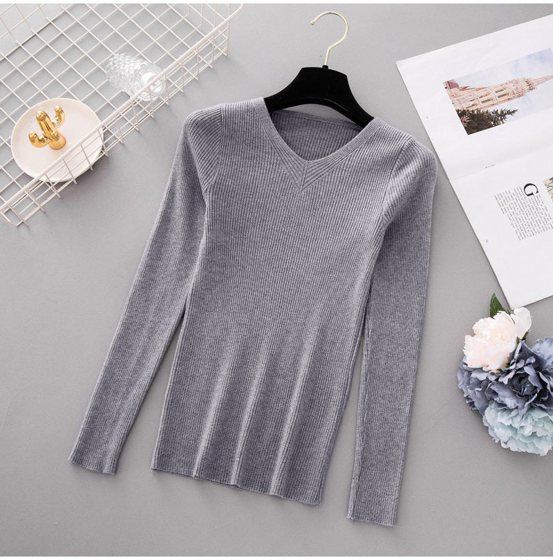 Knit V-neck Sweater