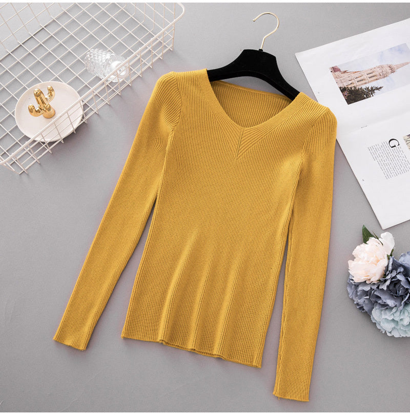 Knit V-neck Sweater