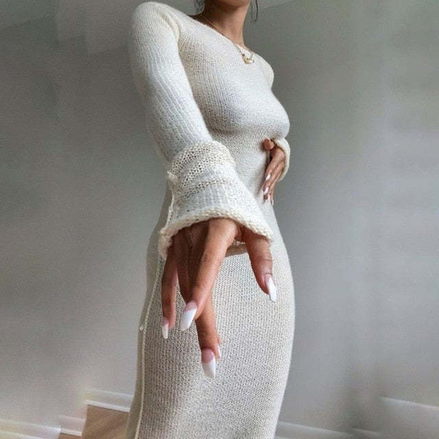Slim Fit Sweater Dress