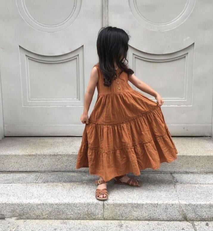 Lace Pleated Sleeveless Princess Dress