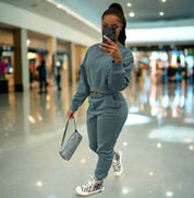 “Solid color. Solid confidence. 💎”Two-piece Track Suit