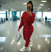 “Solid color. Solid confidence. 💎”Two-piece Track Suit