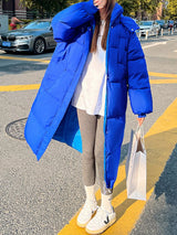 Plus Size Oversized Hooded Longline Puffer Coat