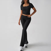 Sports Navel T-shirt & Long Pants