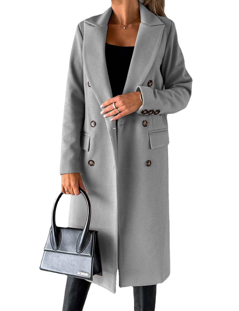 Double Breasted Lapel Coat
