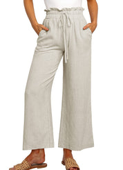 Lace-up Wide Leg Pants