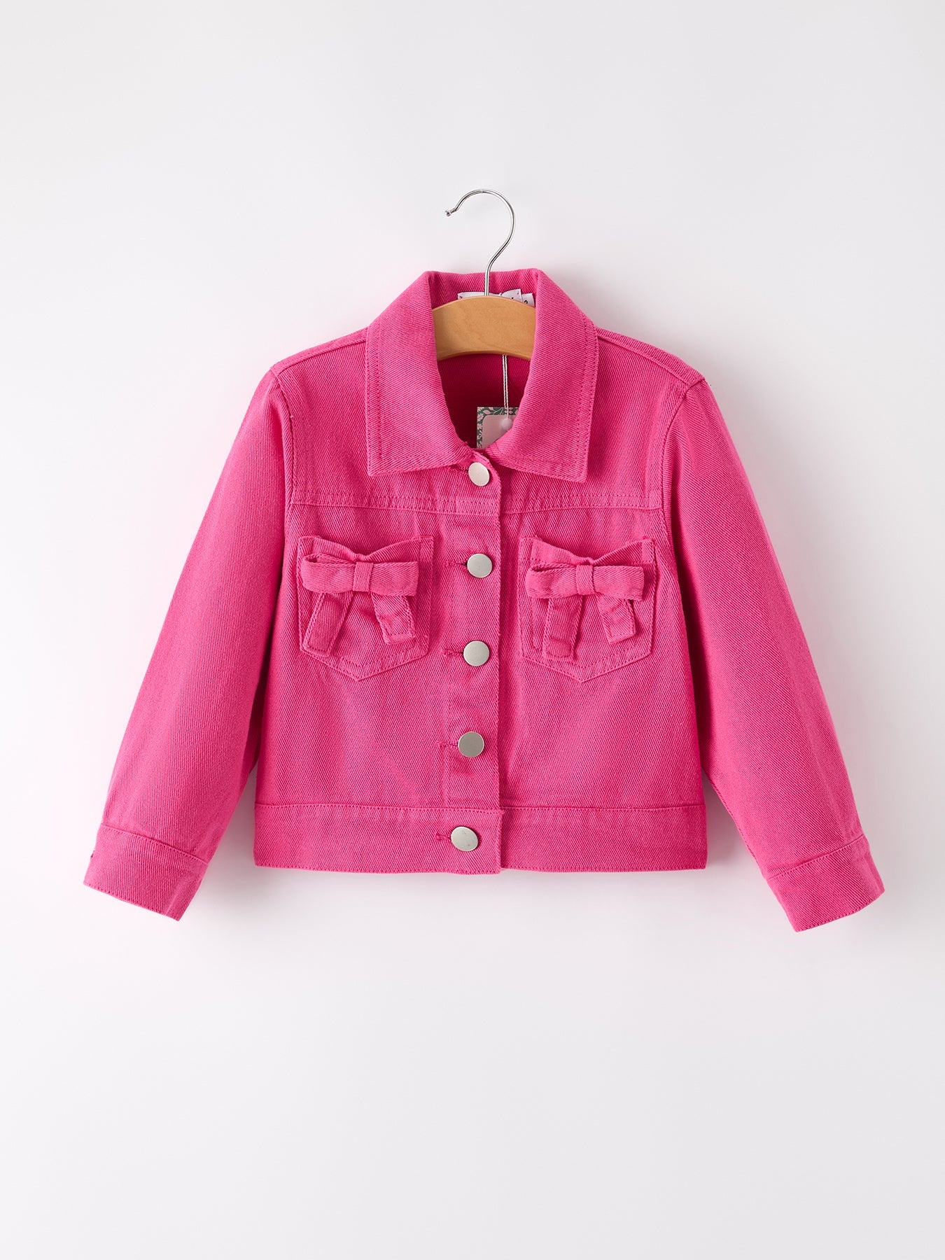 Hot Pink Fall Girls Denim Top