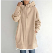 Oversized Loose Hooded CoatsWith Tie Collar