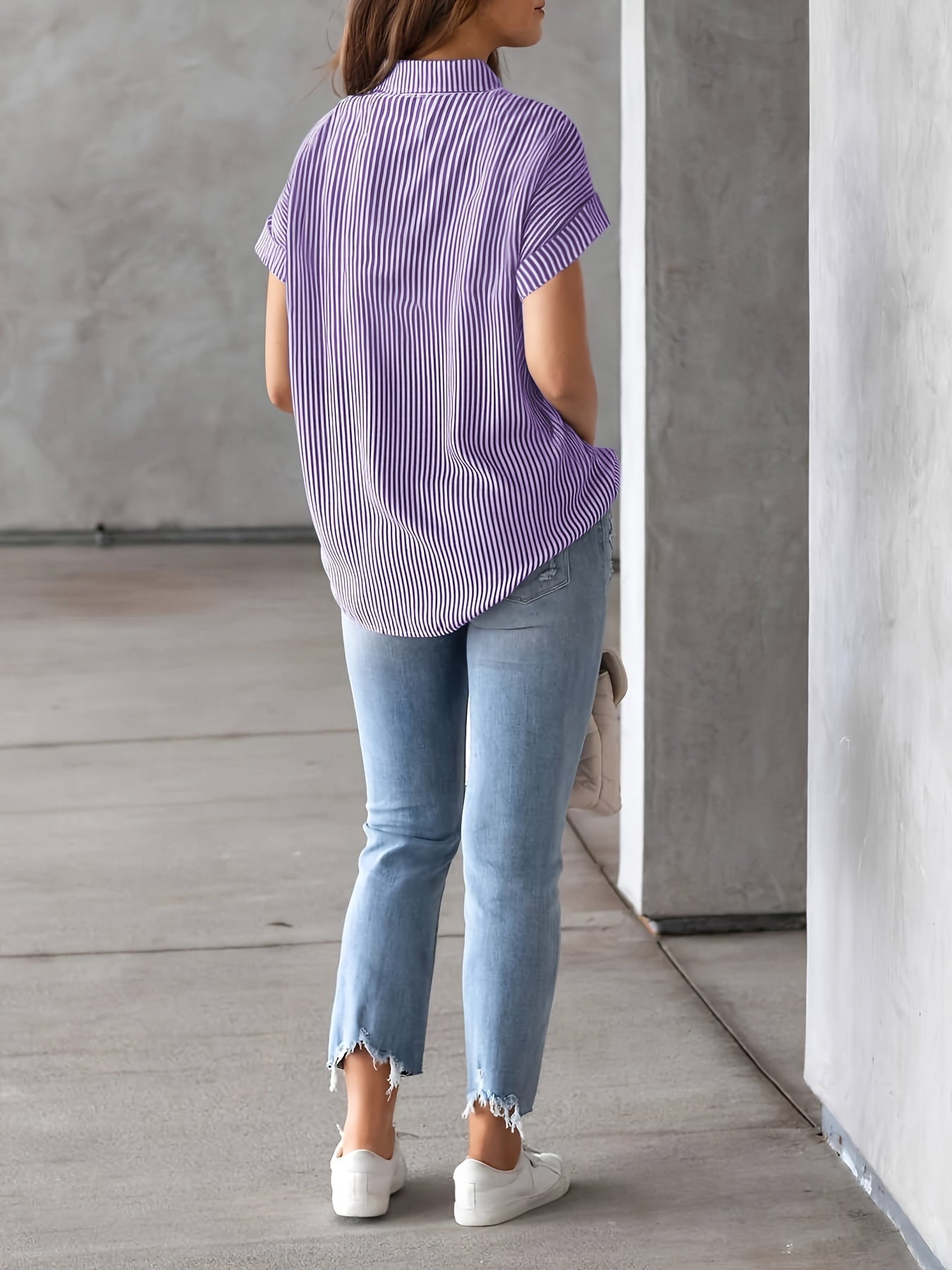 Striped Blouse With Pocket