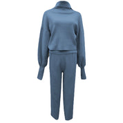 Loose Turtle Neck Two-piece Sweater Set