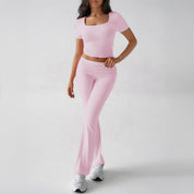 Sports Navel T-shirt & Long Pants