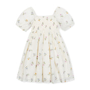 Organic Smocked Bubble Sleeve Dress