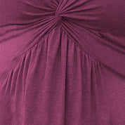 V-Neck Sleeveless Solid Dress - Bust Knot Detail & Waist-Defining Dress