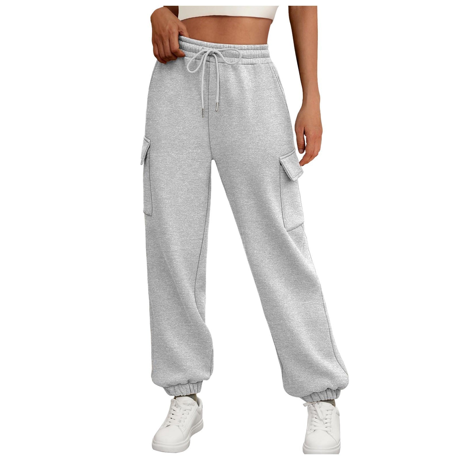 Fleece Lined Baggy Jogger Trousers With Pockets
