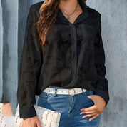 Women's Sheer Button Down Shirt