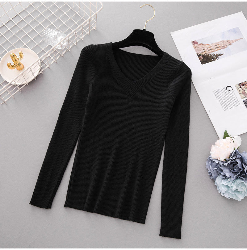 Knit V-neck Sweater