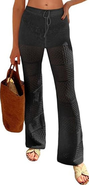 Boho Knit High Waist Swim Suit Cover up