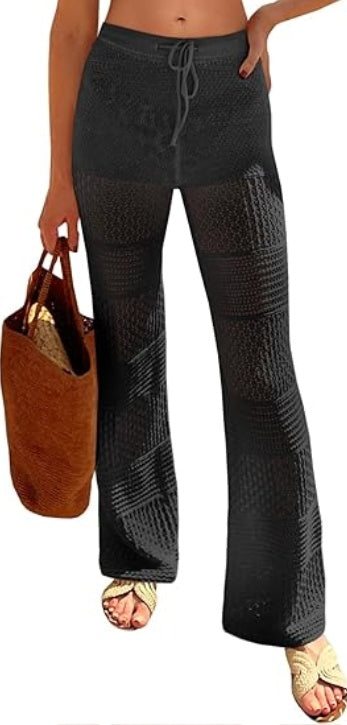 Boho Knit High Waist Swim Suit Cover up