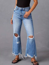Distressed Flare Jeans