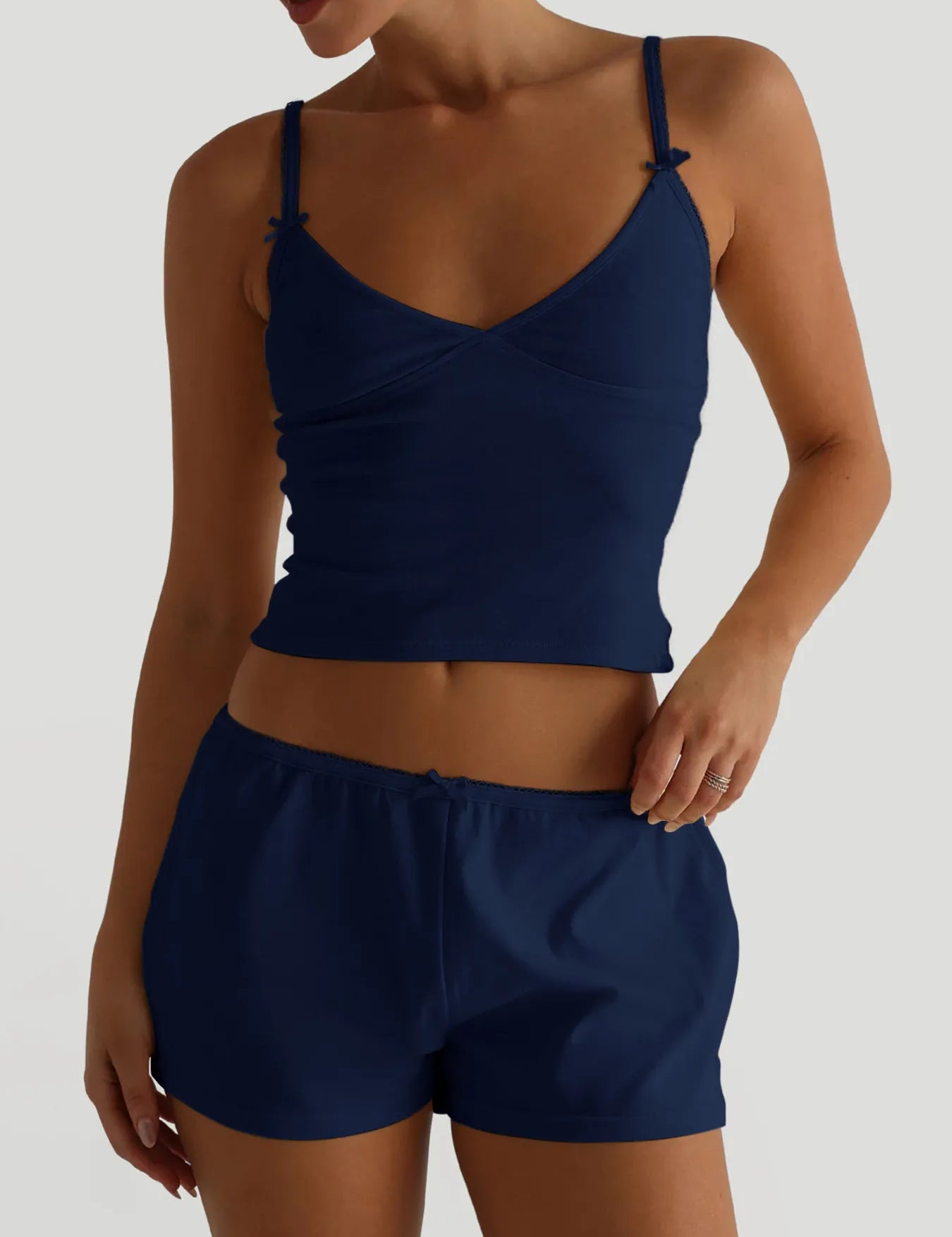 V-Neck Cami and Shorts Set
