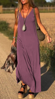Maxi V-neck Strap Dress