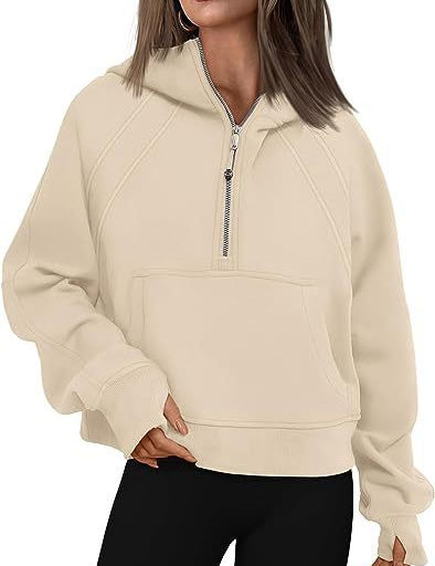 Zipper Hoodies Sweatshirts With Pocket Loose Sport Tops Long Sleeve Pullover Sweaters Winter Fall Outfits Women Clothing