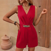 Sleeveless V-Neck Jumpsuit