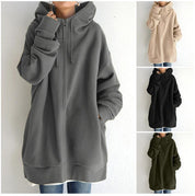 Oversized Loose Hooded CoatsWith Tie Collar