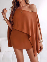 Side Slit Top and Mini Skirt Set