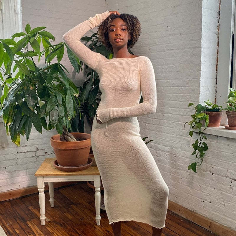 Slim Fit Sweater Dress