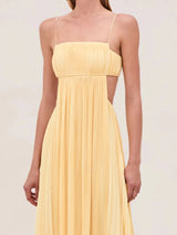 Cutout Ruched Maxi Cami Dress