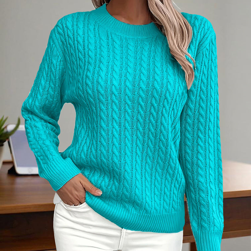 Textured Long Sleeve Crewneck