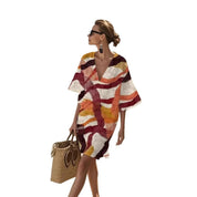 🌸 Chic & Carefree - Loose Printed V-neck  Casual Holiday Dress