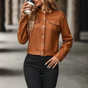 Casual Cropped Casual Jacket