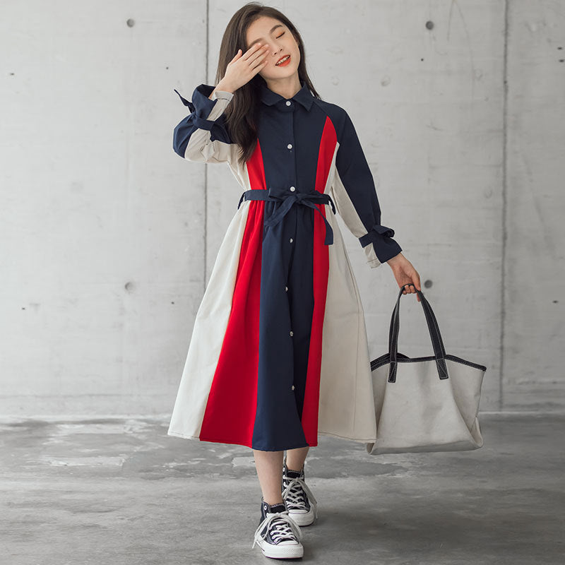 Multi-color Button Up Dress
