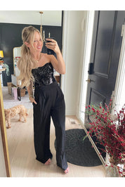 Black Sequin Jumpsuit