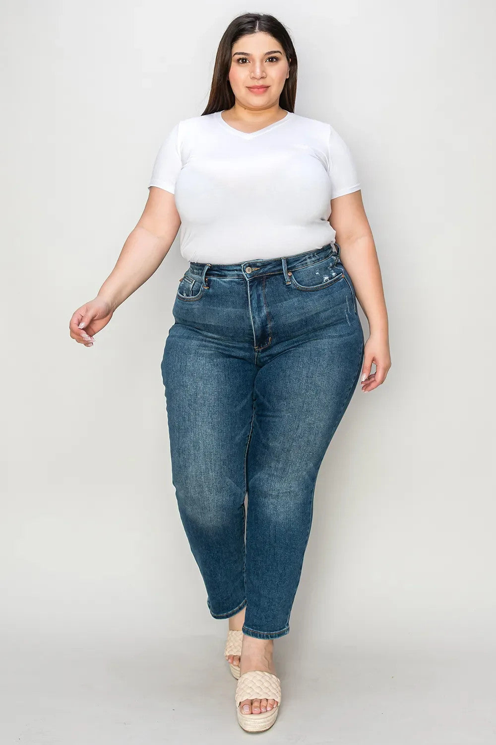 Judy Blue Full Size Tummy Control High Waist Slim Jeans