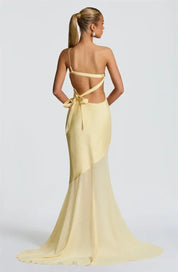 Mozision One Shoulder Backless Maxi Dress