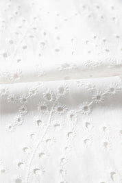 Floral Eyelet Embroidered Sleeveless Shift Dress