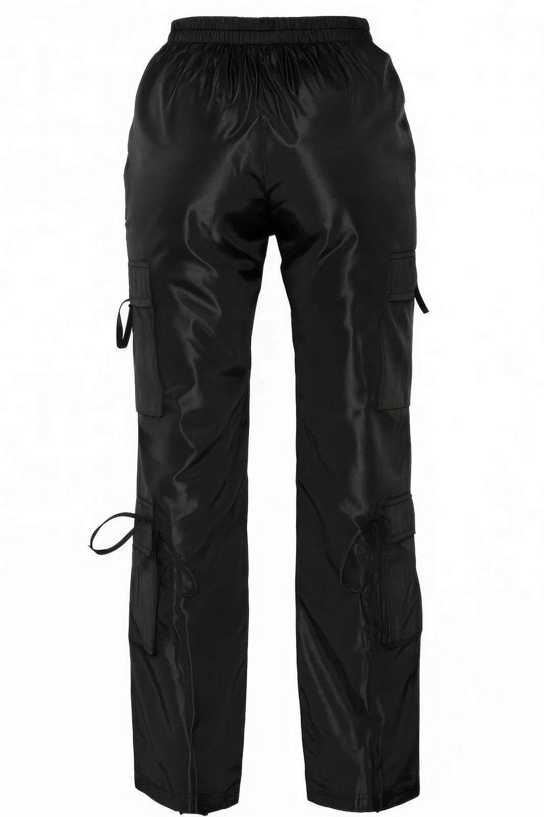 V Cut Cargo Pants Black