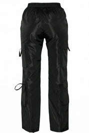 V Cut Cargo Pants Black