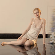 Luxurious Lace Satin Bridal Lingerie Set with Nightgown & Robe