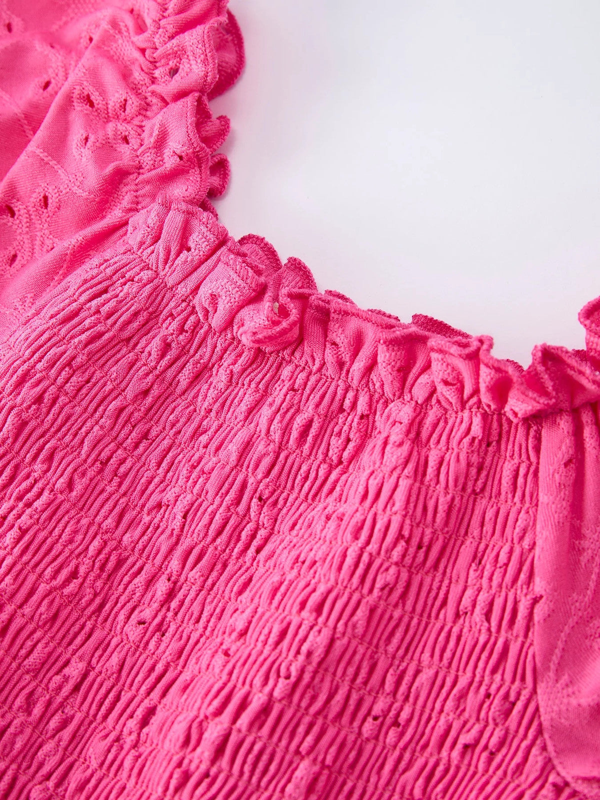 Spring Hot Pink Short-sleeved Girls Jumpsuit